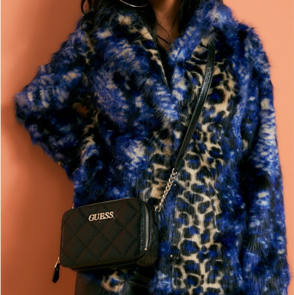 Guess animal kingdom fur coat